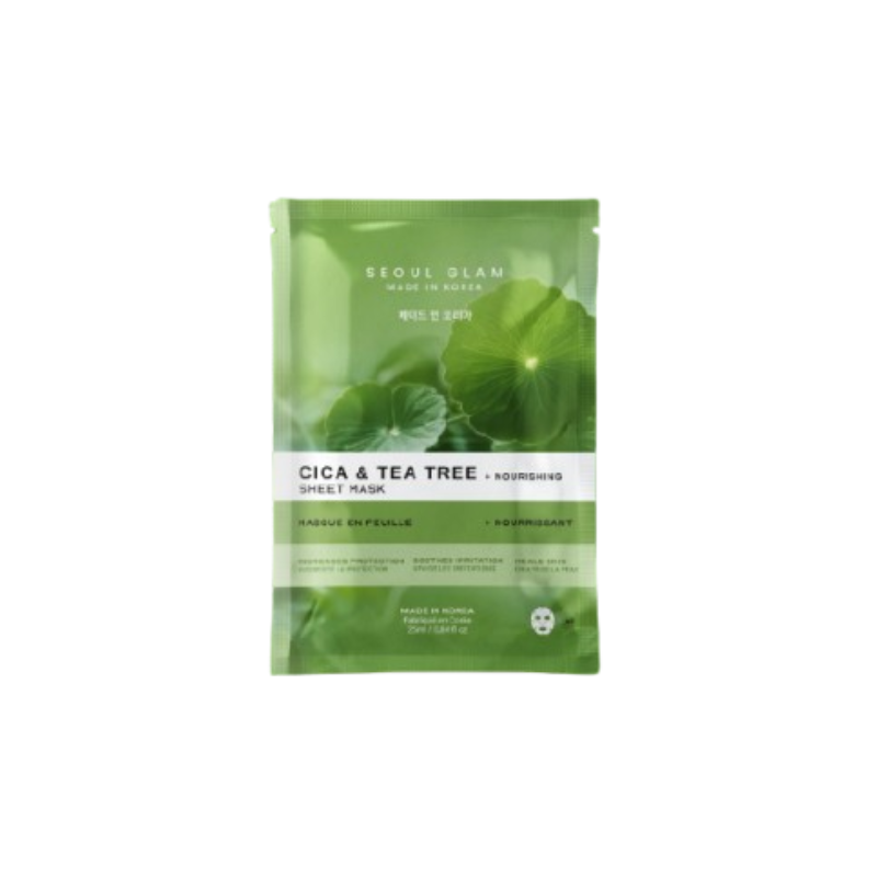 SEOUL GLAM CICA & TEA TREE SHEET MASK 25ML