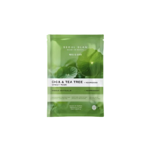 SEOUL GLAM CICA & TEA TREE SHEET MASK 25ML-Masques feuilles
