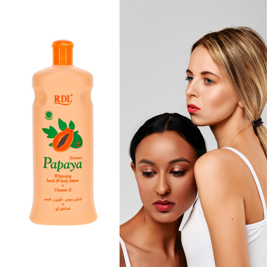 RDL PAPAYA EXTRACT WHITENING HAND & BODY LOTION + VITAMIN E 600ML