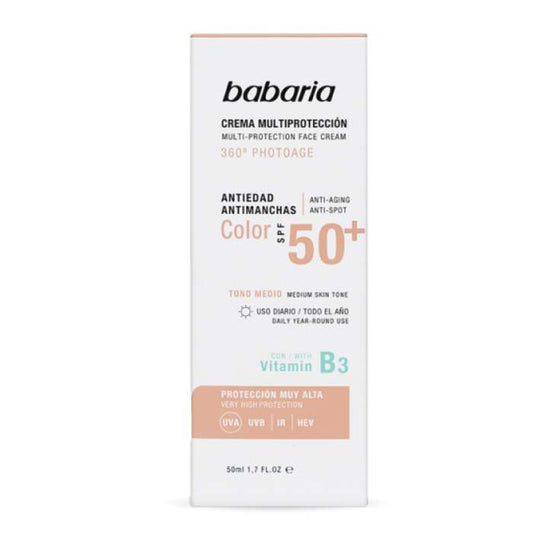 BABARIA ECRAN SOLAIRE TEINTE PEAU NATURE SPF50+ 50ML