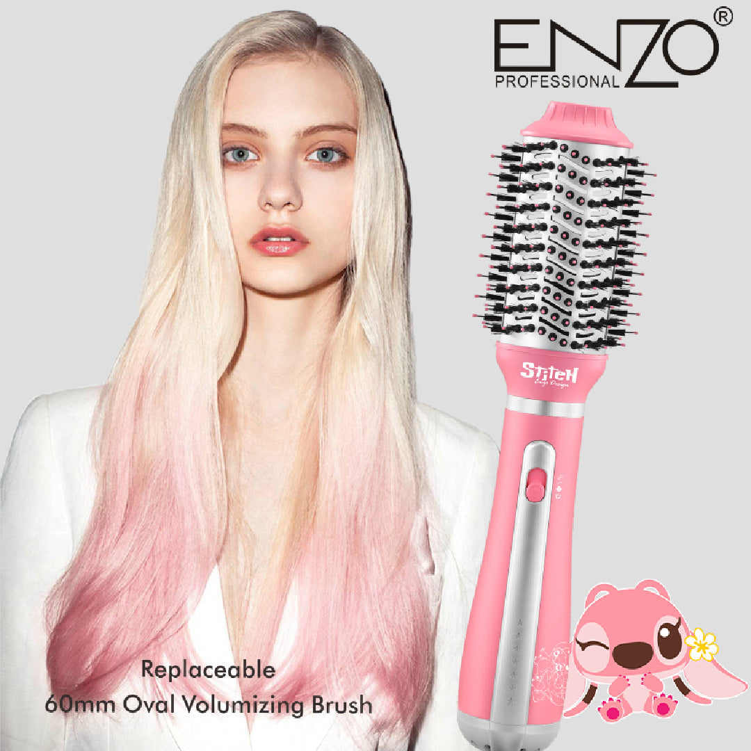 ENZO Brosse sèche-cheveux 3 en 1 de meilleure qualité pour salon Cordon d'alimentation Peigne à air chaud Fer à lisser et boucler EN-6220