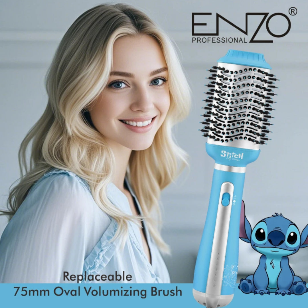ENZO PROFESSIONAL Brosse à air chaud infrarouge multifonctionnelle 4 en 1 professionnelle EN-6221