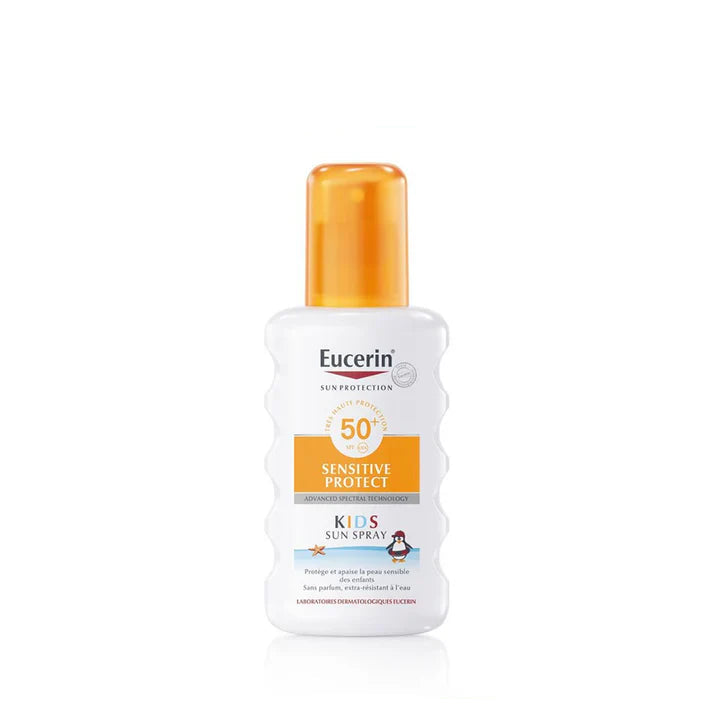 eucerin kids sun spray, protection solaire enfant, spf50+ enfants, spray solaire peau sensible, solaire bébé maroc, crème solaire eucerin maroc, solaire enfant sans parfum, eucerin sun protection maroc, beautyfamily.ma solaire

