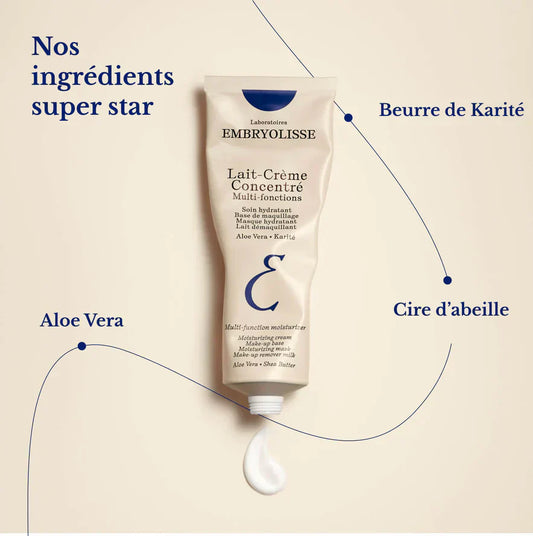 Embryolisse Maroc, lait crème concentré 75ml, crème hydratante multifonction, base maquillage hydratante, Embryolisse lait crème prix Maroc, soin visage peaux sensibles, crème Embryolisse originale, BeautyFamily cosmétique hydratant

