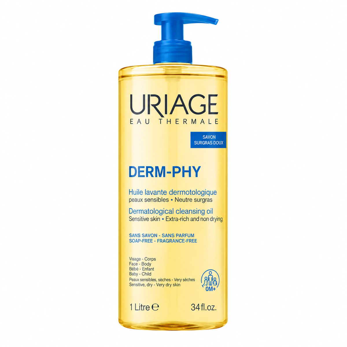 URIAGE DERM-PHY HUILE LAVANTE DERMATOLOGIQUE 1 L