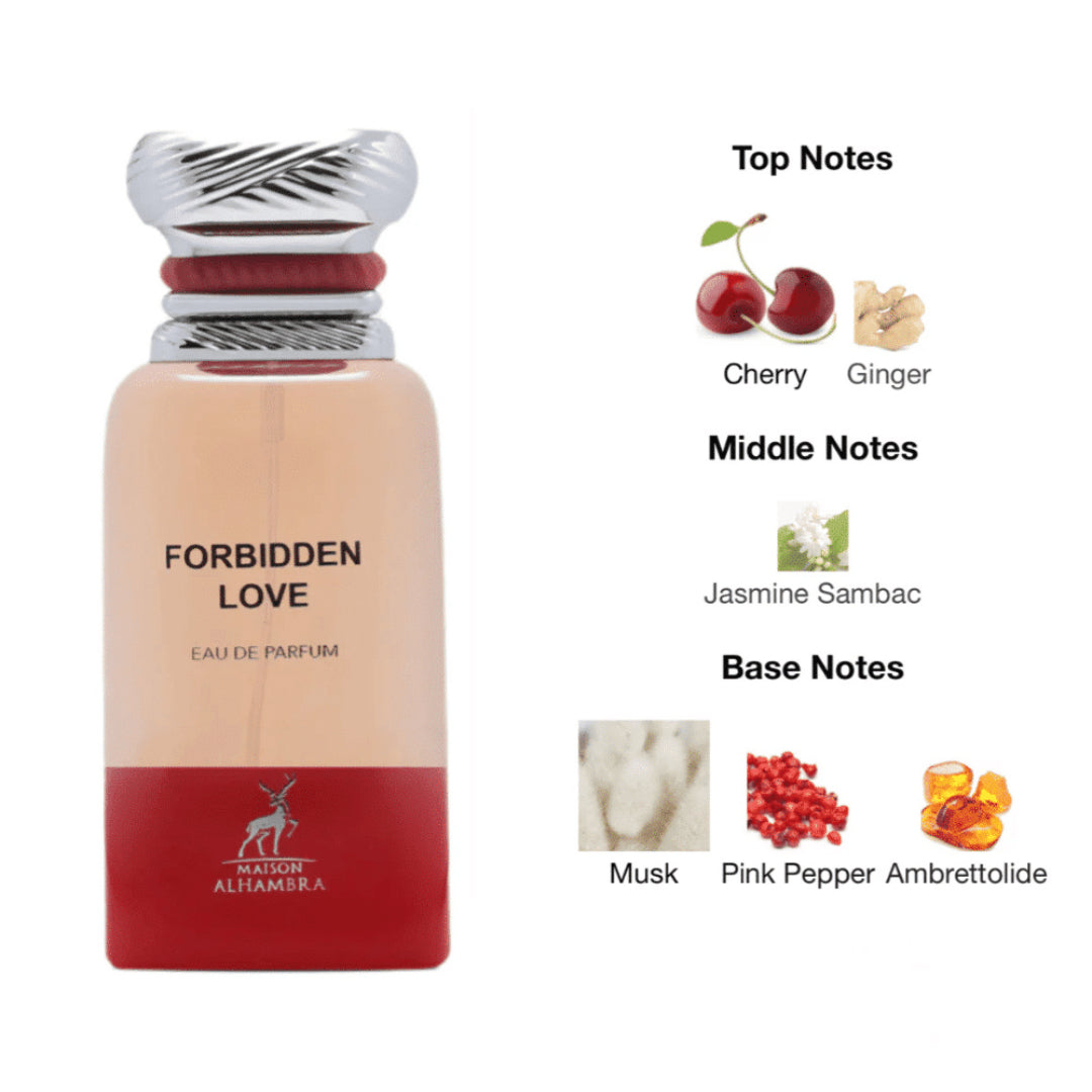 FORBIDDEN LOVE Eau de Parfum Maison Alhambra Unisexe - 80ml