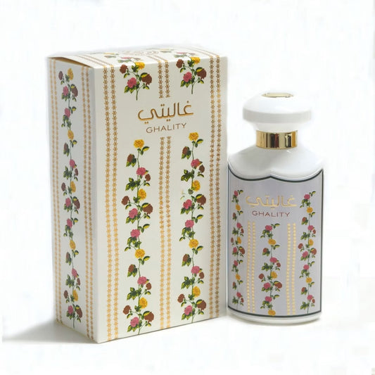 GHALITY, parfum mixte, eau de parfum 100ml, Ard Al Zaafaran, parfum oriental boisé, parfum longue tenue, parfum homme femme, parfum musqué élégant, parfum intense, parfum de luxe, parfum unisexe Maroc, acheter parfum en ligne Maroc, beautyfamily.ma, parfum tendance 2025
