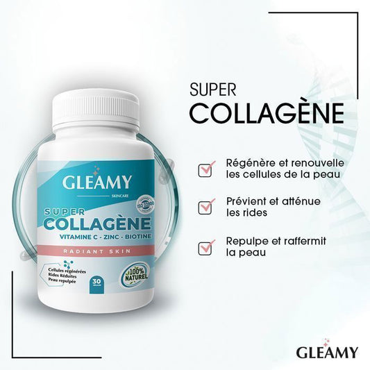GLEAMY SUPER COLLAGENE RASIANT SKIN 30 GÉLULES
