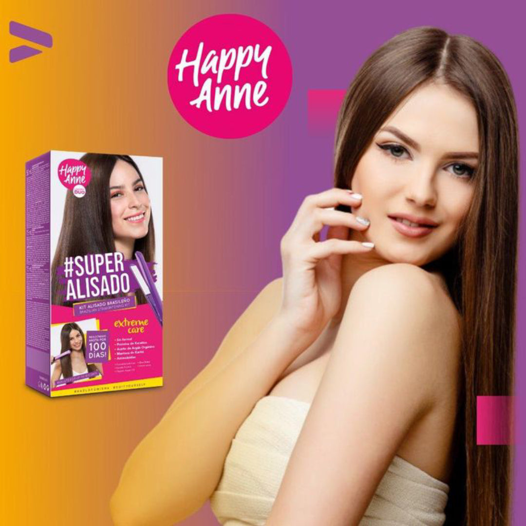 HAPPY ANNE Super Lissage kératine / Kit de lissage kératine brésilien / lissage durable jusqu'à 100 jours