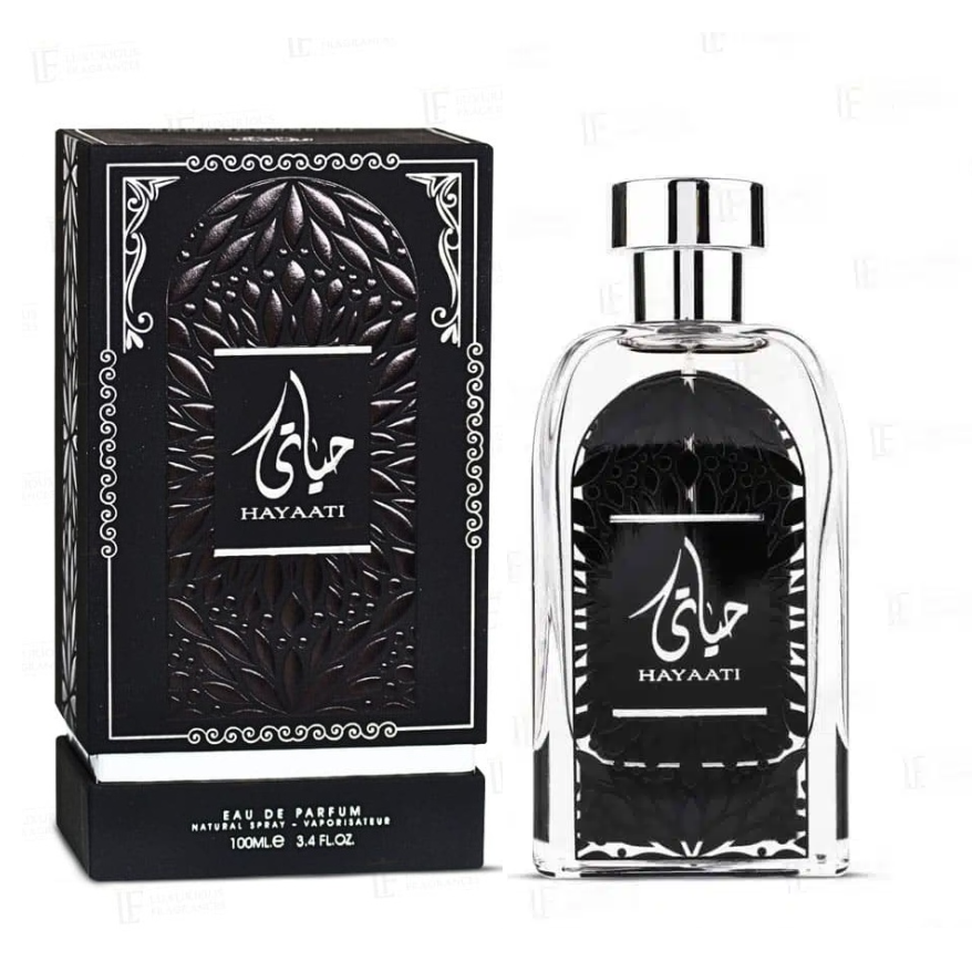 HAYAATI, parfum mixte, eau de parfum 100ml, Ard Al Zaafaran, parfum aromatique fruité, parfum boisé oriental, parfum unisexe frais, parfum été homme femme, parfum longue tenue, fragrance ambre vanille, acheter parfum en ligne Maroc, beautyfamily.ma
