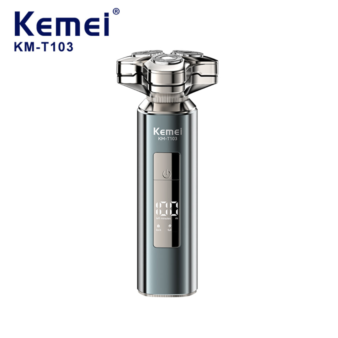 KEMEI KM-T103 Rasoir Électrique, Sécurité Magnétique – Lame Lavable, Portable
