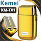 KEMEI KM-TX1 Rasoir électrique rechargeable Avec chargement USB, en métal, pour homme.