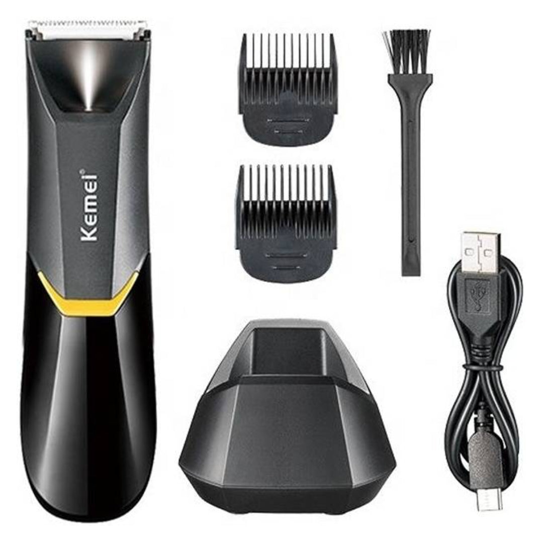 KEMEI KM-3208 – Tondeuse corps étanche, USB rechargeable, batterie 600mAh