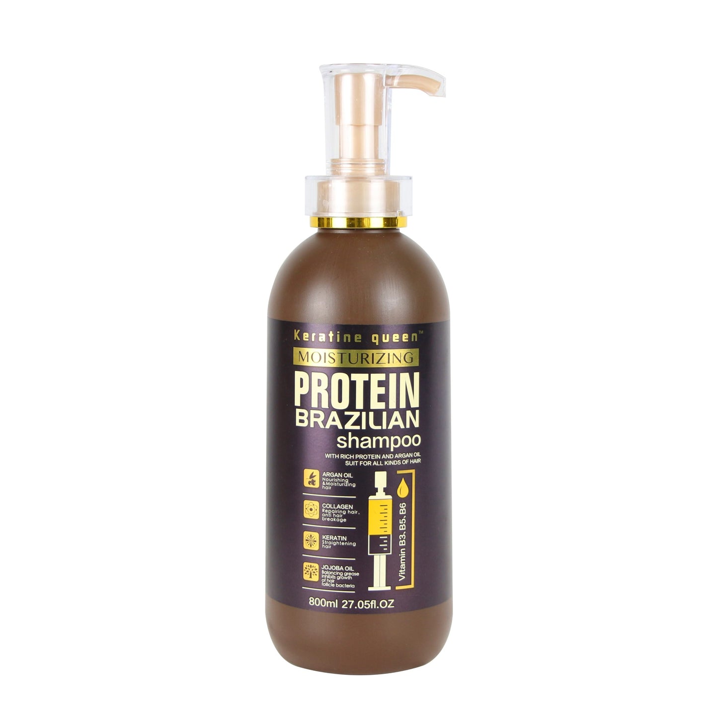 KERATINE QUEEN MOISTURIZING PROTEIN BRAZILIAN SHAMPOO 800ML
