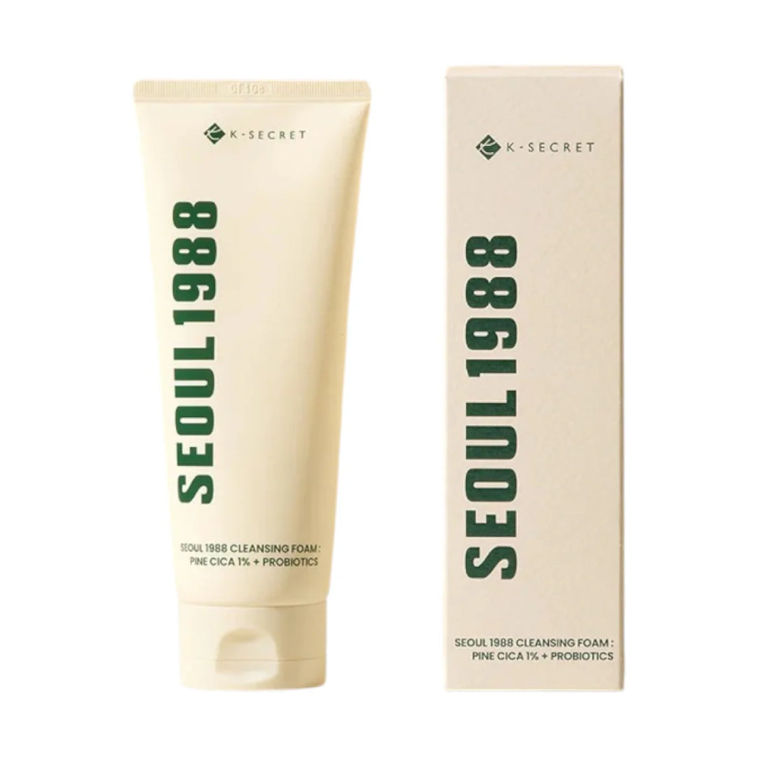 KSECRET – SEOUL 1988  CLEANSING FOAM : PINE CICA 1% + PROBIOTICS –  150 ml