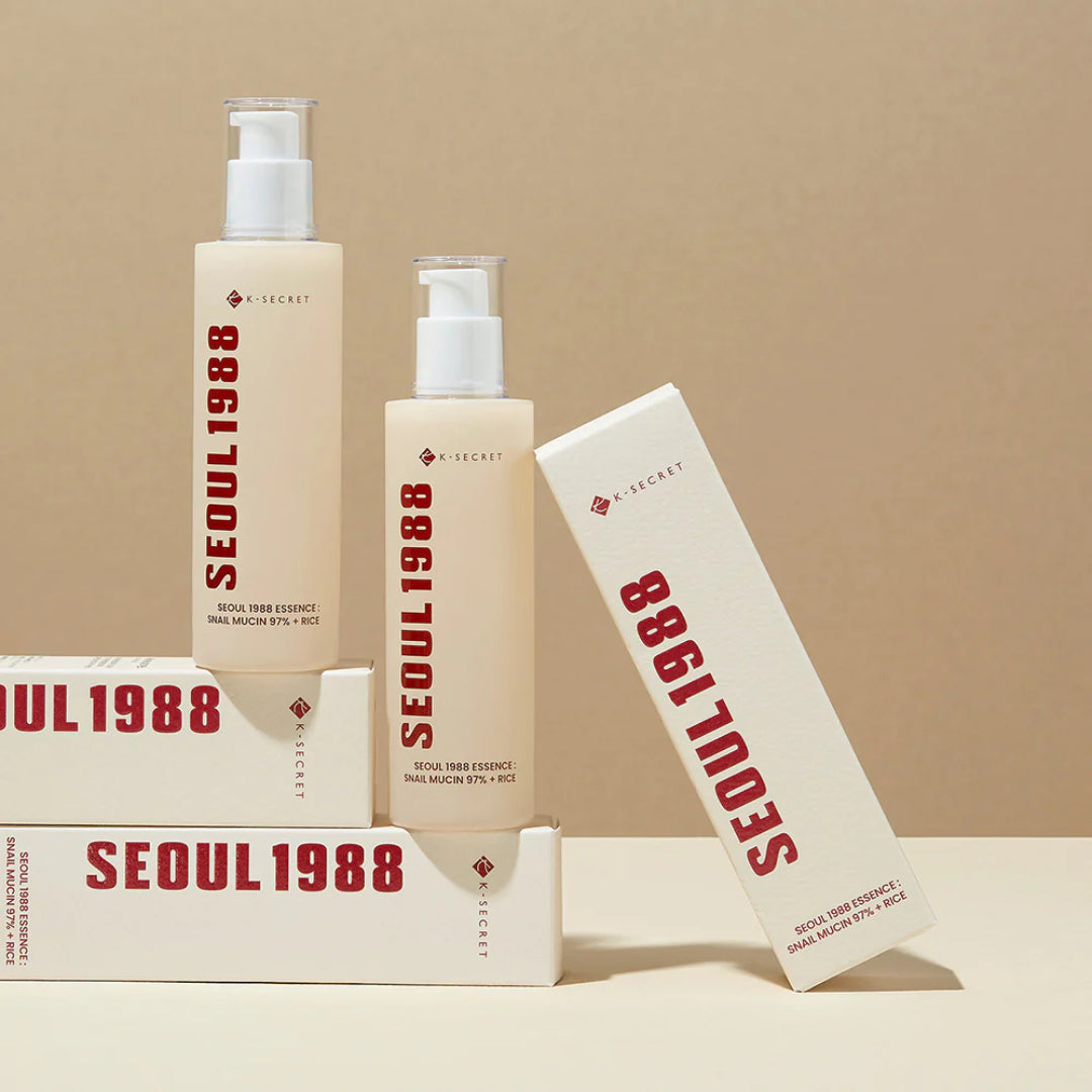 K–SECRET SEOUL 1988 ESSENCE SNAIL MUCIN 97 + RICE - 100ml