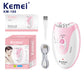 Kemei KM- 188 Épilateur électrique rechargeable Kemei pour femmes : visage, maillot, corps, jambes, pubis, aisselles et bras.
