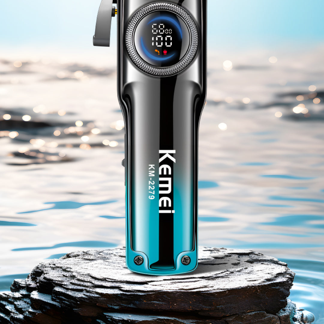 Kemei KM-2279 Tondeuse à cheveux professionnelle Pour Hommes, Avec écran LCD, Rechargeable et Réglable.