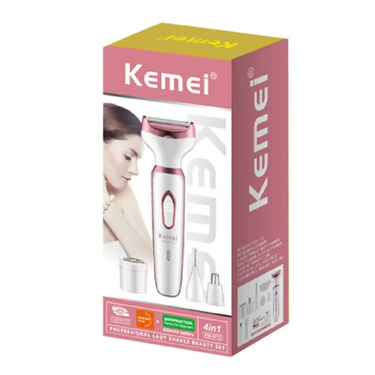 Kemei KM-6713 Rasoir électrique pour femme, rasoir sans fil indolore