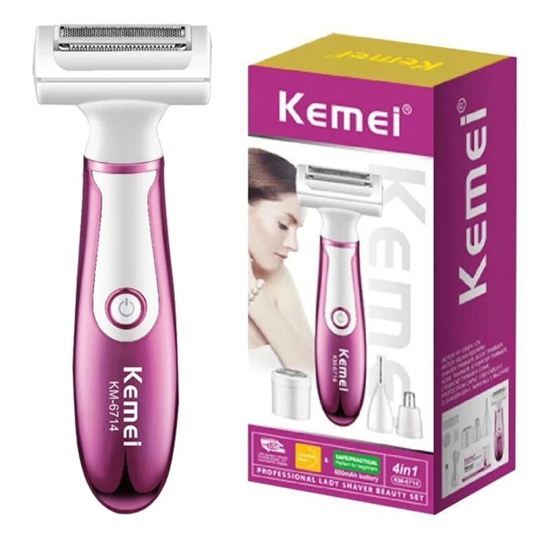 Kemei KM-6714 Épilateur Rasoir Électrique – Épilation Corporelle USB