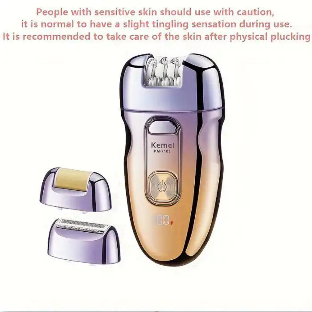 Kemei KM-7103 Épilateur 3 en 1 – Épilation douce du visage, des jambes et du maillot