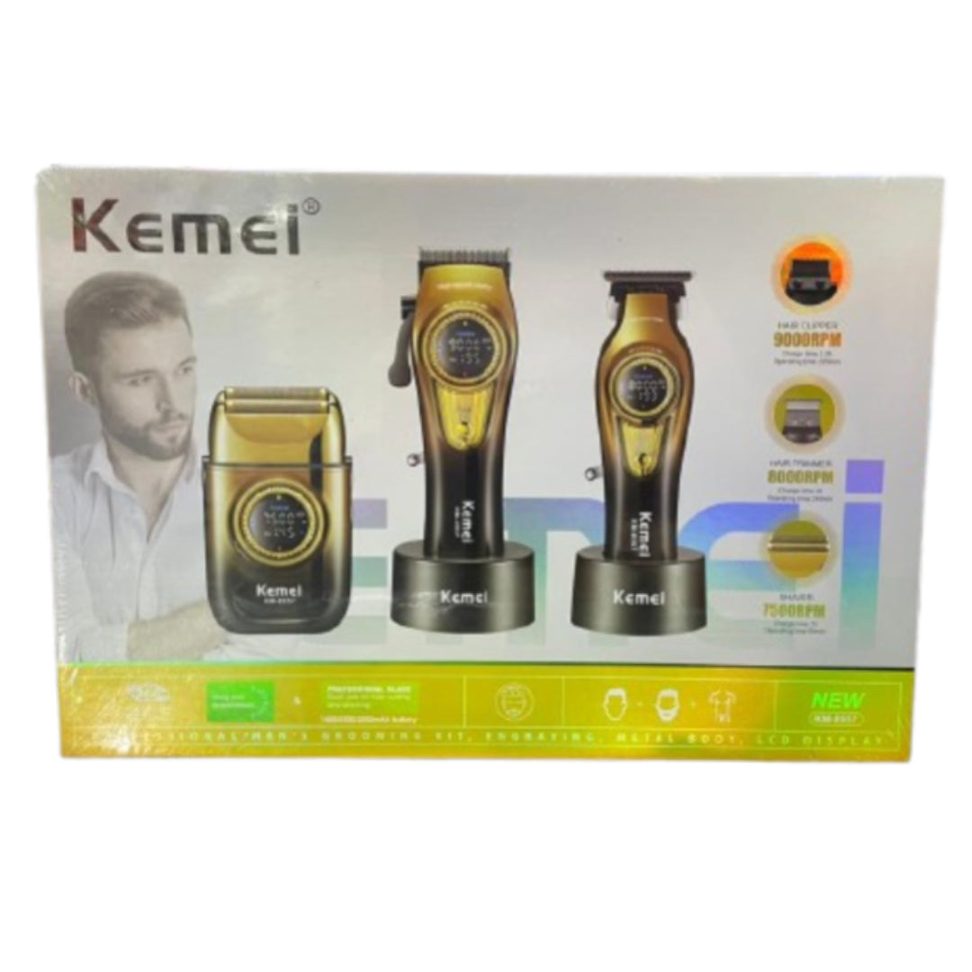 Kemei KM-8557 Kit professionnel Machine de découpe, Finition et Rasoir