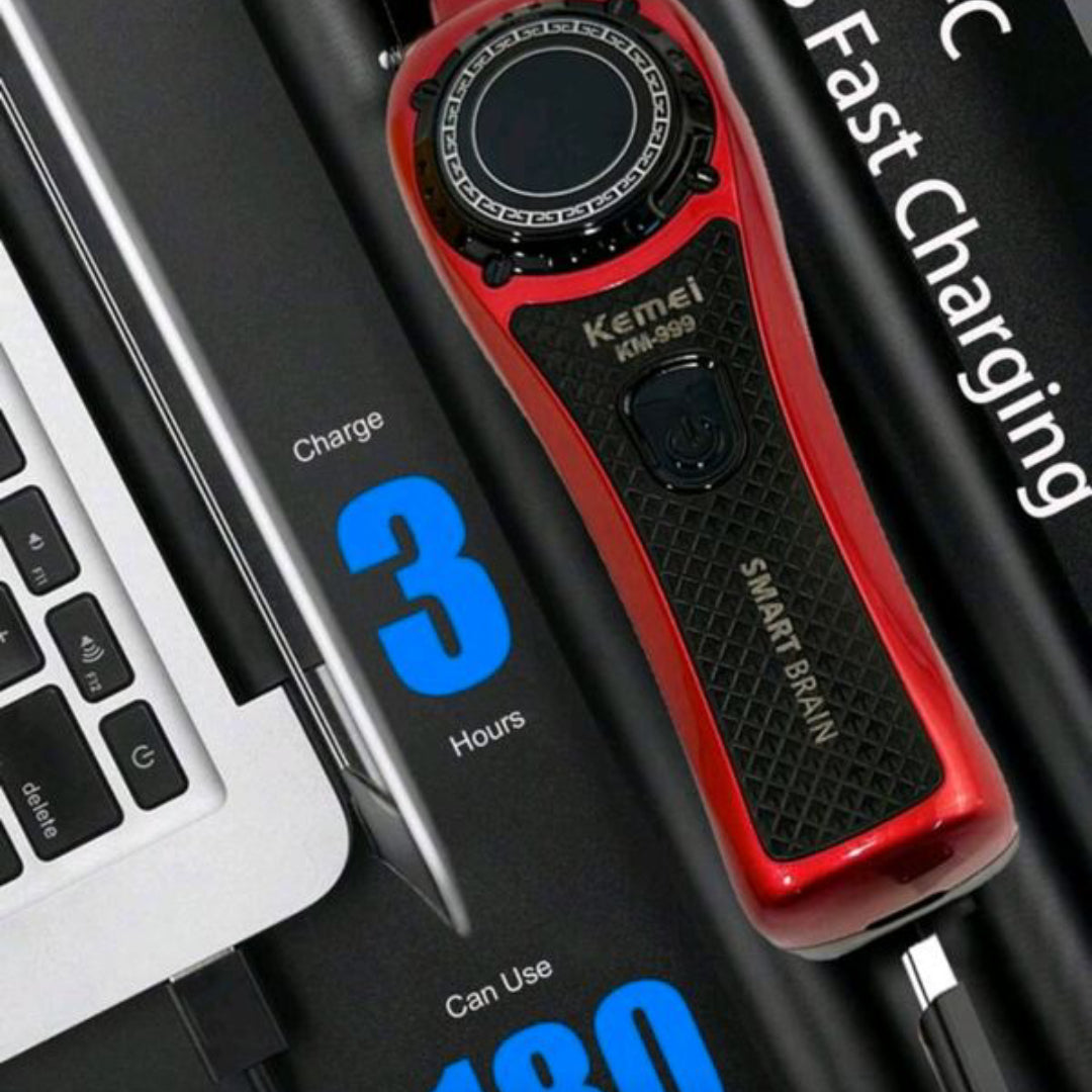 Kemei KM-999 Tondeuse Pro LED USB 7000RPM 1500mAh