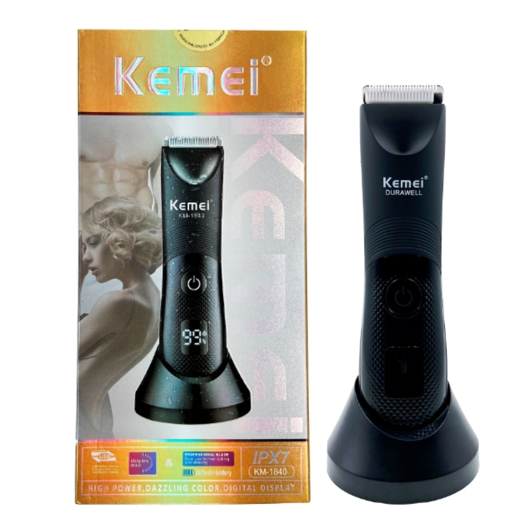Kemei KM-1840 Tondeuse Rechargeable avec Écran LED