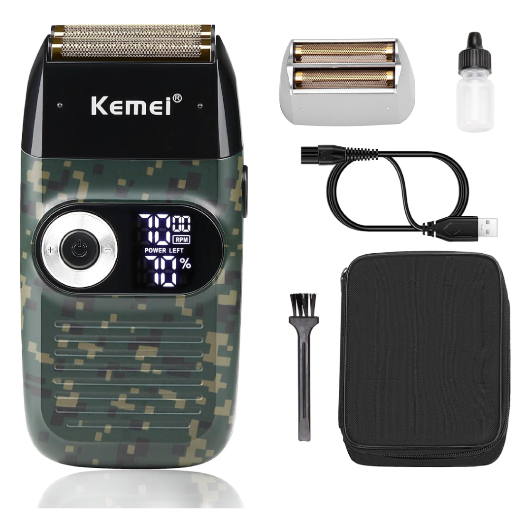 Kemei KM-2027 - Tondeuse Rasoir électrique rechargeable des hommes, Coupe-barbe