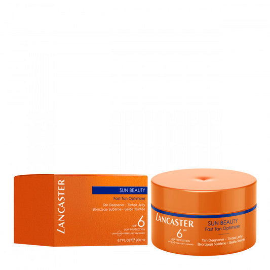 Lancaster Sun Beauty, fast tan optimizer, SPF6 Lancaster, bronzage rapide, crème solaire faible protection, activateur de bronzage, tan activator complex, huile bronzante Lancaster, bronzage sublime, soin solaire bronzage Maroc, Lancaster bronzage Maroc, BeautyFamily.ma, accélérateur de bronzage, protection solaire légère, bronzer rapidement