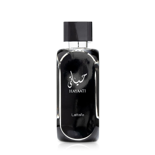 hayaati lattafa, lattafa hayaati homme, parfum lattafa maroc, parfum aromatique boisé homme, eau de parfum lattafa 100ml homme, parfum pomme bergamote, parfum cannelle bois, parfum musc vanille maroc, acheter hayaati maroc, beautyfamily lattafa — HAYAATI Eau de Parfum Lattafa 100 ml pour homme, parfum aromatique boisé aux notes de pomme, bergamote, cannelle, notes boisées, musc et vanille, disponible au Maroc sur beautyfamily.ma