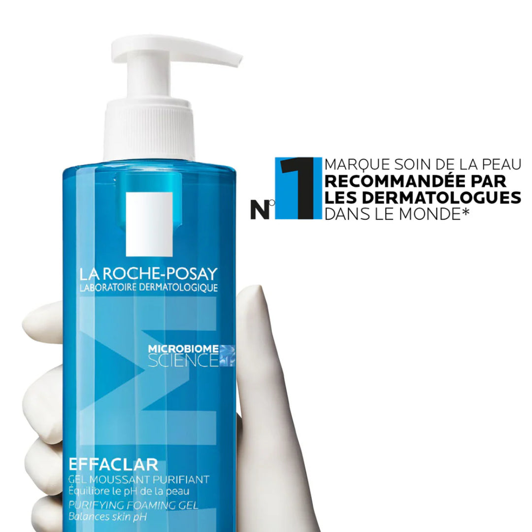 La Roche-Posay Effaclar +M Gel Moussant Purifiant Nettoyant Peaux Grasses à tendance acnéique | 400ML