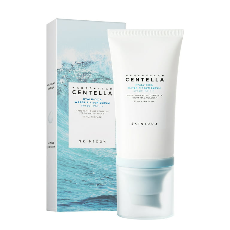 skin1004 sun serum, sérum solaire hydratant, hyalu-cica sun serum maroc, centella sun protection, solaire coréen visage, spf50+ peau sensible, skin1004 maroc, sunscreen léger non gras, soin solaire coréen, sun serum acide hyaluronique, crème solaire sans fini blanc, beautyfamily.ma, protection UV coréenne, solar skincare maroc, sérum solaire daily use
