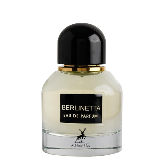 berlinetta maison alhambra, maison alhambra berlinetta femme, parfum maison alhambra maroc, parfum cuiré floral fruité femme, eau de parfum maison alhambra 100ml, parfum prune pêche, parfum violette pivoine, parfum cuir patchouli vanille musc, acheter berlinetta maroc, beautyfamily maison alhambra — BERLINETTA Eau de Parfum Maison Alhambra 100 ml pour femme, parfum cuiré floral fruité, disponible au Maroc sur beautyfamily.ma