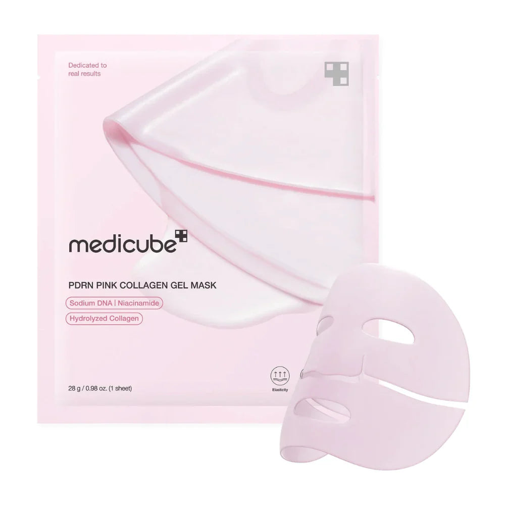 Medicube, masque visage, PDRN, collagène, niacinamide, masque gel, hydratation intense, éclat du teint, soin raffermissant, anti-âge, ADN de saumon, masque coréen, K-beauty, cosmétique coréenne, peau sensible, skincare Maroc, beautyfamily.ma
