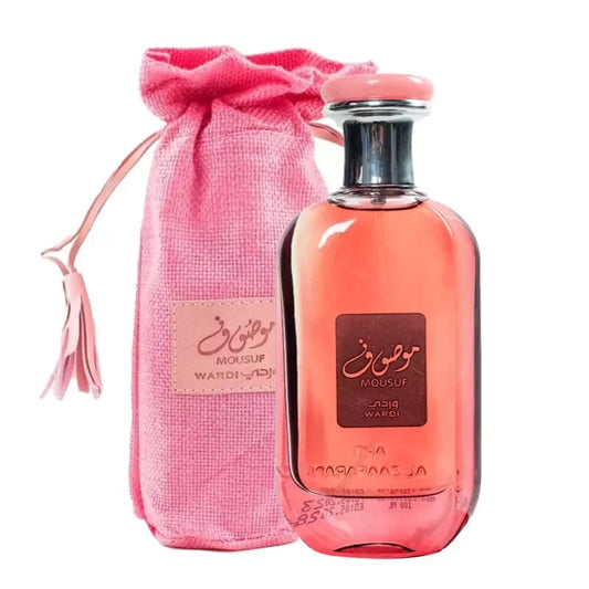 parfum femme, eau de parfum 100ml, MOUSUF WARDI, parfum Ard Al Zaafaran, parfum floral femme, parfum fruité, parfum oriental doux, parfum femme Maroc, parfum longue tenue, parfum romantique, acheter parfum femme Maroc, beautyfamily.ma, parfum élégant, parfum femme pas cher