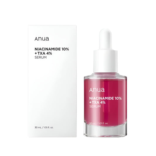 ANUA Niacinamide 10% + TXA 4% Serum, sérum anti-taches, sérum anti-imperfections, sérum unifiant, sérum éclaircissant, niacinamide 10%, TXA 4%, peau lumineuse, sérum hydratant, sérum anti-pigmentation, acide hyaluronique, soin anti-taches brunes, sérum peau claire, soins pour peau sensible, soins anti-âge, BeautyFamily.ma, soin peau uniforme