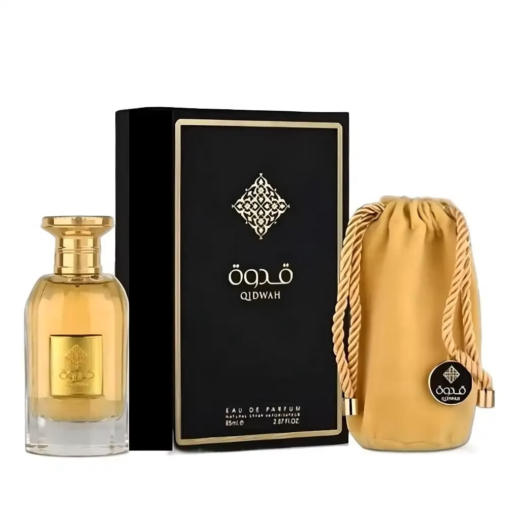 AL QIDWAH , parfum unisexe, eau de parfum 100ml, Ard Al Zaafaran, parfum mixte oriental, parfum boisé épicé, parfum longue tenue, parfum homme femme, fragrance élégante, parfum mixte Maroc, acheter parfum en ligne Maroc, beautyfamily.ma
