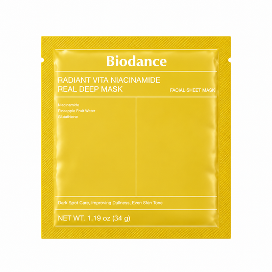 BIODANCE RADIANT VITA NIACINAMIDE REAL DEEP MASK 4PCS