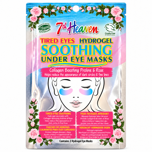 7TH HEAVEN TIRED EYES HYDROGEL SOOTHING UNDER EYE MASKS PROLINE & ROSE