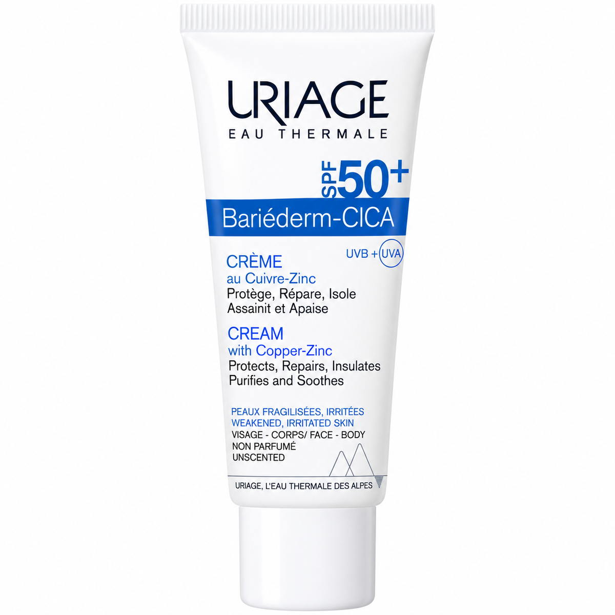 URIAGE BARIÉDERM-CICA CRÈME SPF50+ AU CUIVRE-ZINC 40ML