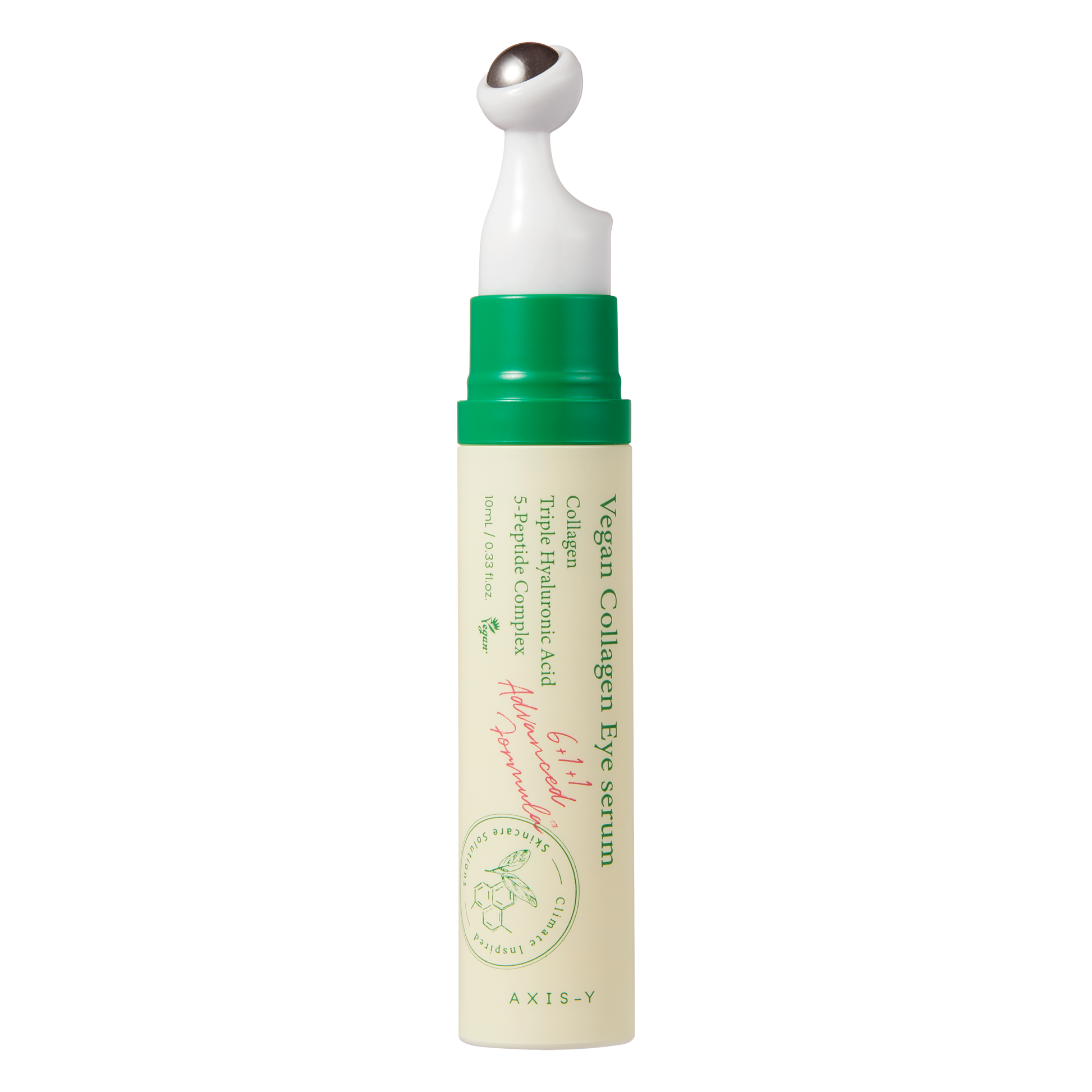 Vegan Collagen Eye Serum, AXIS-Y eye serum, sérum yeux vegan, soin anti-cernes, sérum 10ml, sérum anti-rides, sérum hydratant pour yeux, soin contour des yeux, sérum anti-âge, sérum réparateur, peau autour des yeux, soins anti-poches, soin régénérant, sérum éclat, BeautyFamily.ma
