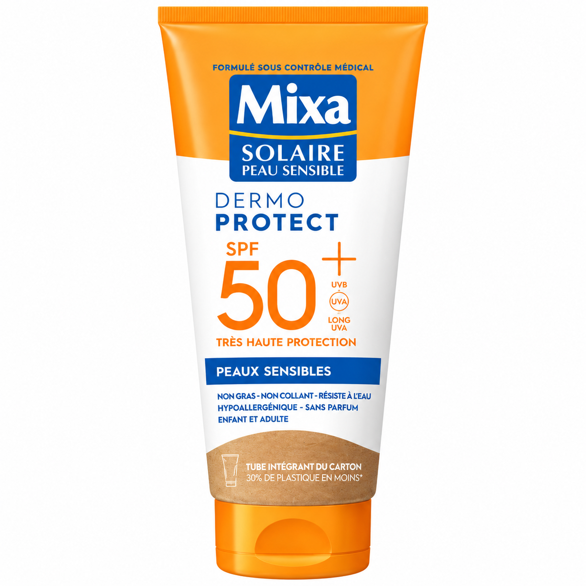 MIXA SOLAIRE PEAU SENSIBLE DERMO PROTECT LAIT SOLAIRE SPF 50+ 175ML