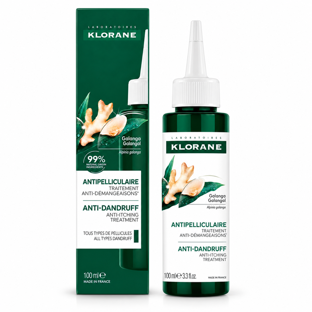 KLORANE ANTIPELLICULAIRE TRAITEMENT ANTI-DÉMANGEAISONS AU GALANGA 100ML