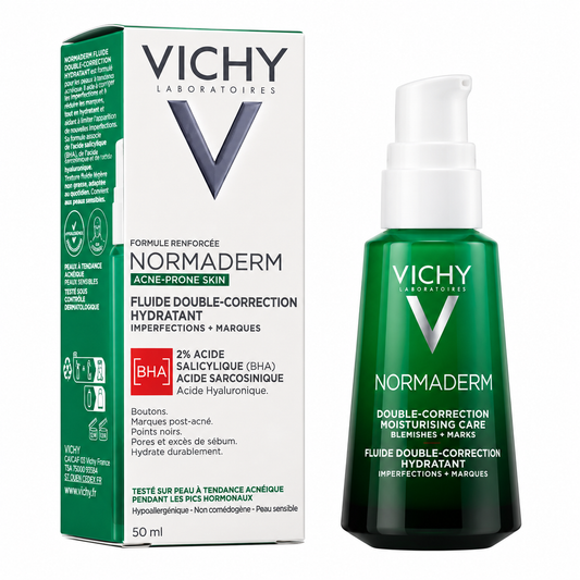 VICHY NORMADERM FLUIDE DOUBLE-CORRECTION HYDRATANT IMPERFECTIONS + MARQUES 50ML
