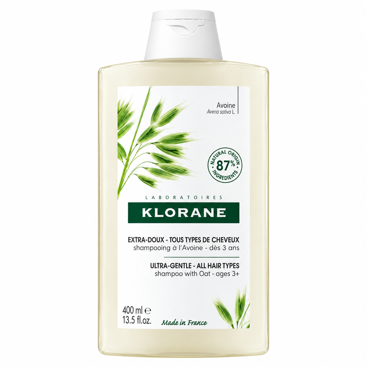 KLORANE SHAMPOING EXTRA-DOUX À L’AVOINE BIO 400ML