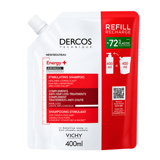 VICHY DERCOS ENERGY+ SHAMPOOING STIMULANT ÉCO-RECHARGE 400 ML