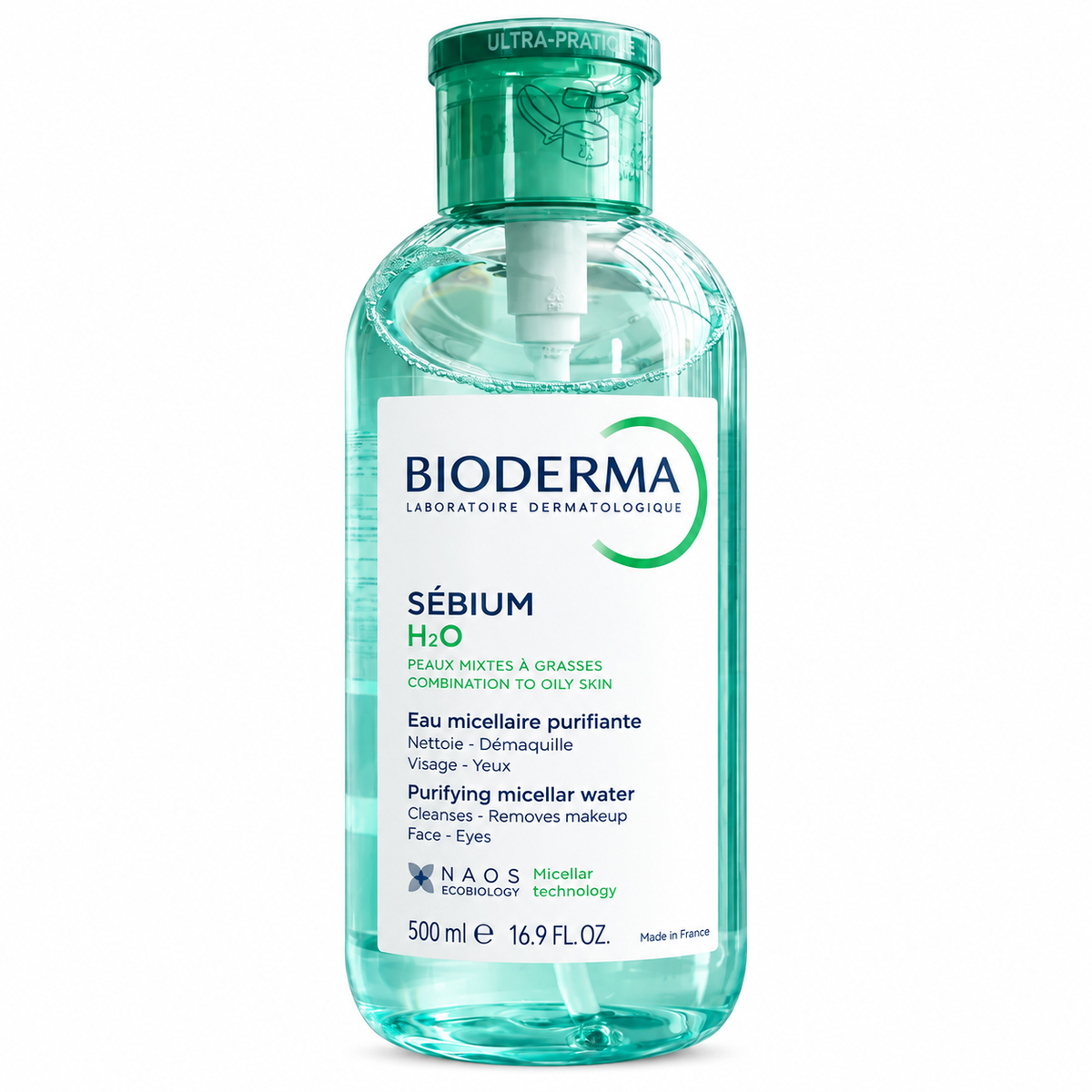 BIODERMA SÉBIUM H₂O EAU MICELLAIRE PURIFIANTE 500ML