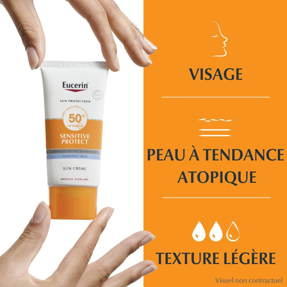 EUCERIN SENSITIVE PROTECT SUN CRÈME SPF 50+ 50ML