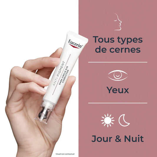 EUCERIN ANTI-PIGMENT SOIN CONTOUR DES YEUX ILLUMINATEUR – RÉDUIT CERNES, POCHES ET RIDULES